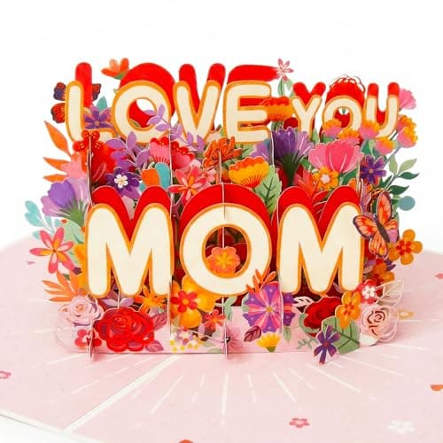 Haveself Mother's Day Card for Mom, 3D Pop Up Floral Greeting Card with Envelope and Message Note, LOVE YOU MOM Birthday Card for Mom, Unique Keepsake Gift from Daughter Son - Image 1