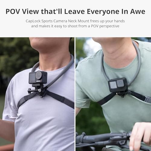 PGYTECH CapLock POV Action Camera Neck Mount, Quick Release & Adjustable Chest Strap, Hand Free Video Vlog Necklace Lanyard Holder for DJI OSMO Action 6/5 Pro/Pocket 3/Xtra Muse, Gopro 13/12, Insta360 - Thumbnail 5