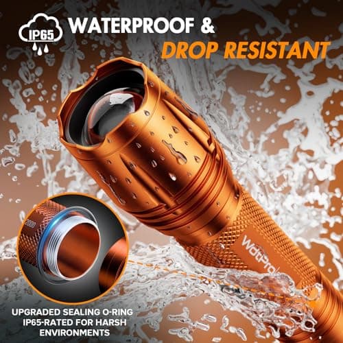 WdtPro LED Flashlight High Lumens SR2000 Pro, 4 Pack Brighter Tactical Flashlights with 5 Modes & Zoomable, Powerful Mini Flash Light for Emergency, Camping, Hiking (Colorful) - Thumbnail 5