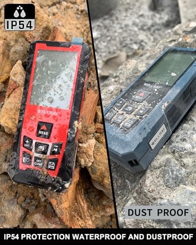 Laser Measuring Tool, 500FT Laser Measure Tool with ±1/16" Accuracy, IP54 Laser Distance Meters with FT/in Units for Area/Volume, Laser Measurement Tool with Angle Sensor for DIY Home Indoor, Black - Thumbnail 2