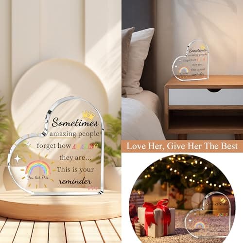 Inspirational Gifts for Women, Office Gifts for Coworkers Acrylic Plaque Sign Desk Decor Teen Trendy Stuff Christmas Stocking Stuffers - Thumbnail 5