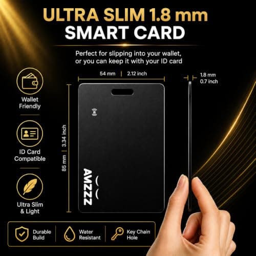 MFi Certified Wallet Tracker Card, Ultra-Slim 0.07in Rechargeable Item Finder, Compatible with Find My App (iOS Only), IP68 Waterproof Bluetooth Tracker Perfect for Wallets, Bags, Passport - Thumbnail 4
