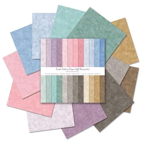 12x12 Scrapbook Paper Pad "Soft Romantic" – 24 Sheets Double-Sided with Faux 160gsm Aesthetic Patterned Papers in Muted Pink, Lavender & Sage. Acid-Free for Wedding, Baby Girl Album & Paper Flowers - Image 1