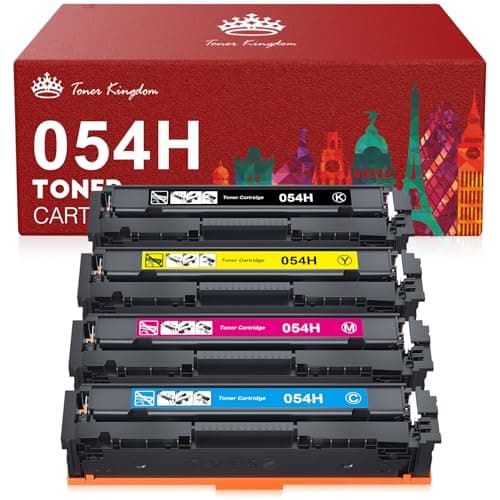 Toner Kingdom Compatible Toner Cartridge Replacement for Canon Cartridge 054 Set 054H for Canon MF641CW Color ImageClass MF644Cdw MF642Cdw LBP622Cdw - (Black, Cyan, Magenta, Yellow) - Image 1