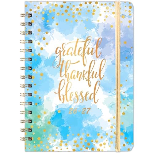 2026-2027 Planner - Weekly & Monthly Planner 2026-2027 with Tabs, July 2026 - June 2027, 6.3" x 8.4", Hardcover with Back Pocket + Thick Paper + Twin-Wire Binding - Blue - Image 1