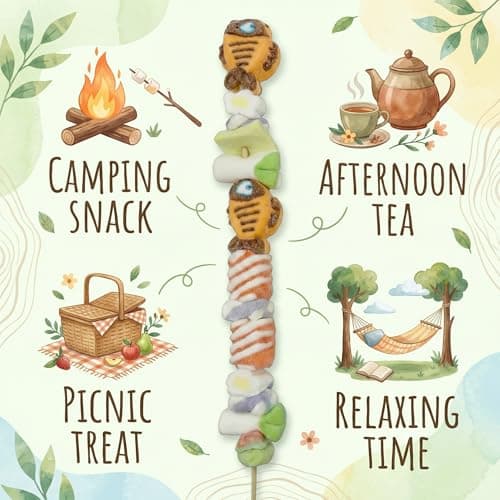 Oricandy 90cm Extra Long Jumbo Roasting Marshmallow Skewers – 1 lb Individually Wrapped Marshmallows, Fun Easter Candy for Parties Valentines Candy - Thumbnail 5