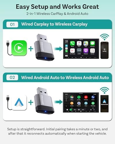 OTTOCAST Mini Nova Wireless CarPlay & Android Auto USB-C Adapter, 2-in-1 Adapter for iPhone iOS 10+ & Android 11+, Auto-Reconnect for 800+ Wired CarPlay Vehicles Models (2016+) - Thumbnail 4