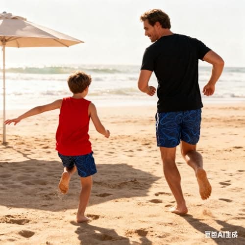 Cozople Boys Swim Shorts Bright Royal Swim Trunks Swimsuit with Boxer Brief Liner Quick Dry Compression Swimming Trunk Anti Chafe Bathing Suits Size 10-12 - Thumbnail 2