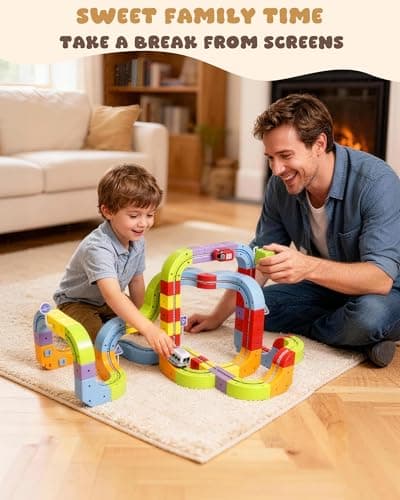 Electric Train Set for Kids 3-5, 121 PCS Infinity Train Track with 2 Trains - Thumbnail 2