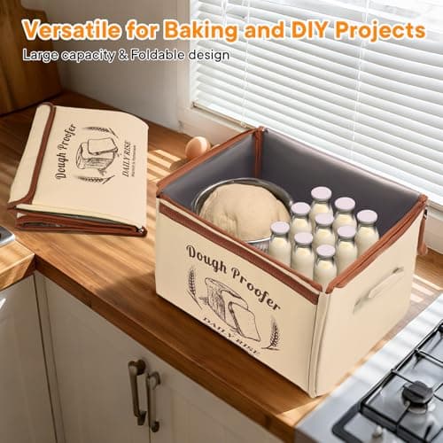 Folding Bread Proofing Box - Foldable Dough Proofer Boxs, with 6-speed 50-131℉ Temp Control & 9-speed 48H Timer, Fermentation box for Sourdough, Pizza, Yogurt, Kombucha - Thumbnail 6