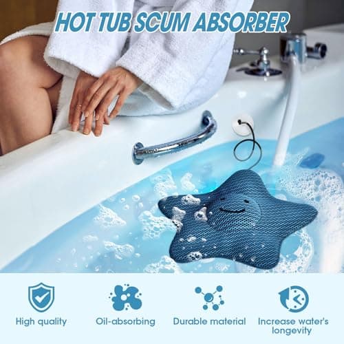 MTWEAR Hot Tub Scum Absorber, Hot Tub Accessories, Spa & Pool Scum Eliminating Balls,Hot Tub Scum Sponge for Hot Tub Oil Absorbing Sponge for Hot Tub Skimmer, Hot Tub Sponge Scum Remover (Starfish) - Thumbnail 6