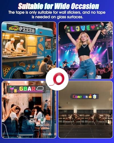 Devil Eyes Light for Windshield: 23.4"x4.7" LED Sign with APP & Remote Control - 5V USB Programmable Digital Lighting Display, Cool Decor for Cars, SUVs & Trucks (2 Pcs) - Thumbnail 6