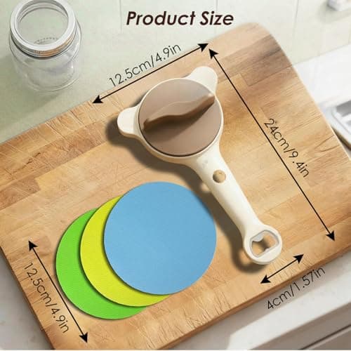 4 in 1 Multi-Purpose Jar Opener, Adjustable Stainless Steel Lid Remover for Seniors & Arthritis Sufferers, Jar Opener for Weak Hands with Bottle Cap Opener, Fits Kitchen Jars, Bottles & Cans (Beige) - Thumbnail 4