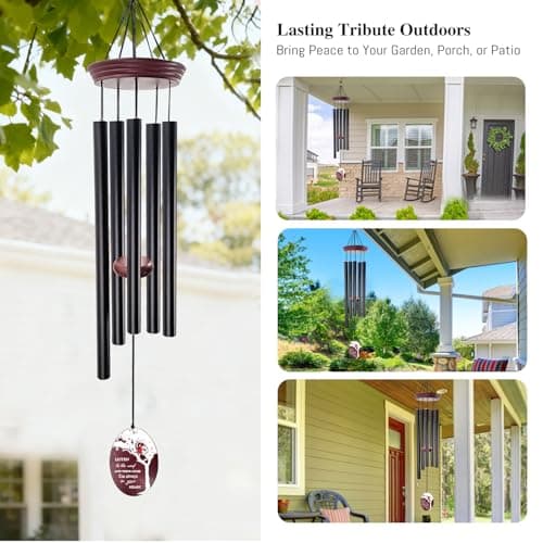 Howarmer Cardinal Memorial Wind Chimes for Loss of Loved One, 33.5" Red Cardinal Sympathy Wind Chimes Outdoor Deep Tone, Tree of Life Remembrance Gift for Loss of Mom Dad, Funeral Gift - Thumbnail 5