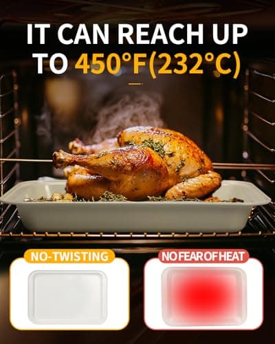 Ymiton Nonstick Baking Pans Set, 19 PCS Stackable Bakeware Sets, Oven Pan Set Includes Baking Tray, Cookie Sheet, Cake Pans, Loaf Pan, Muffin Pan, Silicone Cups - Thumbnail 6