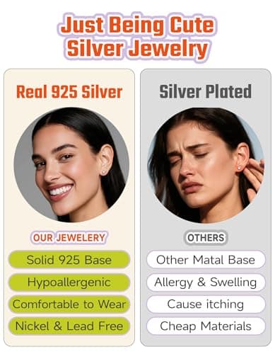 Justbeingcute 2ct Birthstone Stud Earrings for Women April White Diamond Stud Earrings Sterling Silver Birthstone Earrings 8mm Hypoallergenic Earrings for Sensitive Ears - Thumbnail 5