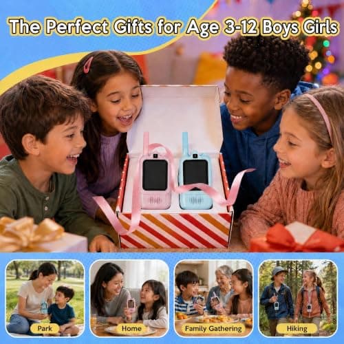 Upgraded Video Walkie Talkies for Kids, Dual Camera Long Range for Selfie & Discovery, Rechargeable 2-Way Radios for Camping Hiking & Backyard, Indoor Outdoor Toys Gifts for Age 3-12 Boys Girls - Thumbnail 6