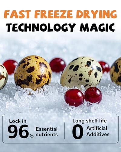 PAWUP Freeze Dried Cat & Dog Treats, Natural Quail Egg Yolk, Rich in Antioxidants Cranberry Added, High-Protein Pet Snacks for Coat & Urinary Health, 3.5 oz - Thumbnail 4