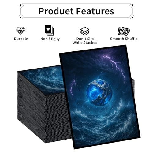MTG Card Sleeves - Element Series (Earth/Fire/Wood/Water/Dark) - Ultra Clear Front & Matte Finish Back, 100 Count Standard Size Matte Art Sleeve for Magic The Gathering (Abyssal Tear) - Thumbnail 3