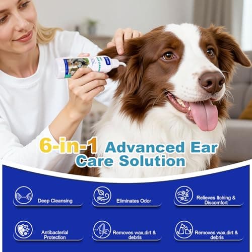Dog Ear Cleaner Solution– Soft Nozzle Ear Treatment for Dogs & Cats, Gently Remove Dog Ear Wax & Debris, Soothe Ear Itching & inflammation, Odor Pet Ear Wash with Aloe Vera & Persimmon – 4.06 fl oz - Thumbnail 3