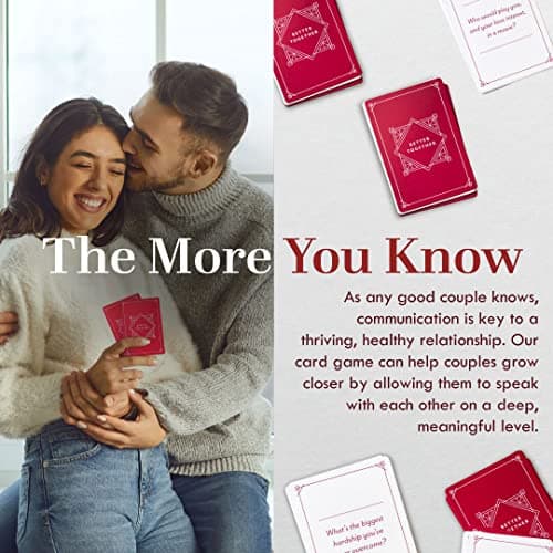 BETTER TOGETHER Couples Games | 100 Conversation Cards for Adults | Deep & Romantic Questions for Date Night | Relationship Card Game for Him & Her | Anniversary, Valentine's Day & Gifts for Couples - Thumbnail 2