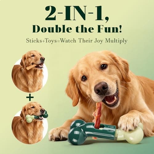 Apasiri Bully Stick Holder for Medium/Large Dogs - Anti-Choking, Prevents Swallowed Ends - Nylon Dog Chew Toy - Dishwasher Safe, Green - Thumbnail 6