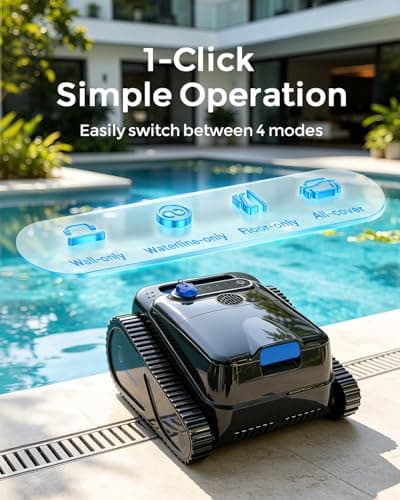 OUCAXIA Y50P Robotic Pool Cleaner for Inground & Above Ground Pools, Wall-Climbing Automatic Pool Vacuum for Waterline Floor Wall Cleaning Up to 2200sq.ft, 4L Large Filter Box, APP Control - Thumbnail 5