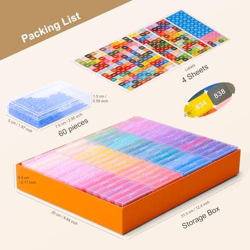 PP OPOUNT 60 PCS Diamond Art Storage Trays for Diamonds Storage & Line-Up, 2-in-1 DiamondPaintingStorage for Diamond Art Crafters, Diamond Art Convex Bottom Design, Diamond Painting Accessories - Thumbnail 4
