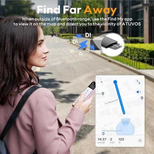 ATUVOS Wallet Tracker Card Ultra-Thin 1.6mm, Smart Air Tag Bluetooth Tracker Works with Apple Find My (iOS Only), Item Finder Tag for Luggage, Passports, 3-Year Battery Life, IP67 Waterproof, 1 Pack - Thumbnail 4