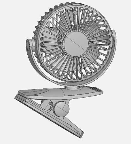 AMORMIYA Portable Clip on Fan, 4000mAh Battery Operated Fan, 20H Runtime, Max 4.5m/s Strong Airflow, Quiet 3 Speed USB Rechargeable Mini Personal Fan for Desk Golf Cart Camping, 360° Rotate, Navy Blue - Image 1
