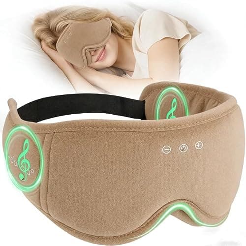 Sleep Mask with Headphones Bluetooth 5.4，LC-dolida 2025 New 3D Bluetooth Sleep Mask Headphones with Soft Bamboo Cotton for Side Sleepers Women Men, Sustainable Luxury for Better Sleep - Image 1