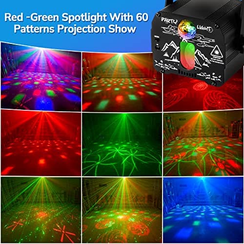 Party Lights, Disco Ball DJ Lights, RGB Strobe with Remote Control and Sound Activated Stage Light for Dance Wedding Club Halloween Christmas Decorations Karaoke Pub KTV Bar Birthday Gift Rave Show - Thumbnail 2