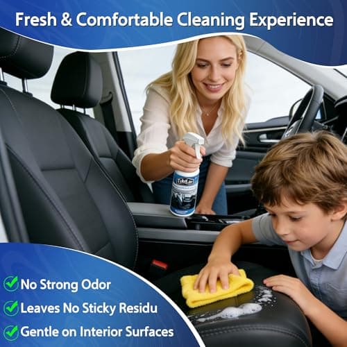 TAKALORT Car Interior Cleaner & Protectant, 16 Fl Oz Interior Detailer Spray – Cleans & Helps Protect Dashboard, Leather, Vinyl & Plastic, Includes Towel & Cleaning Sponge (Pack of 1) - Thumbnail 4