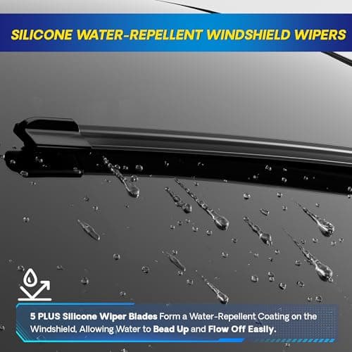 5 PLUS® Silicone Windshield Wipers Replacement for 2017-2022 NISSAN Rogue Sport Wiper Blades(Set of 3),Automotive Replacement Windshield Wiper Blades For My Car-28"/18"/12" - Thumbnail 3