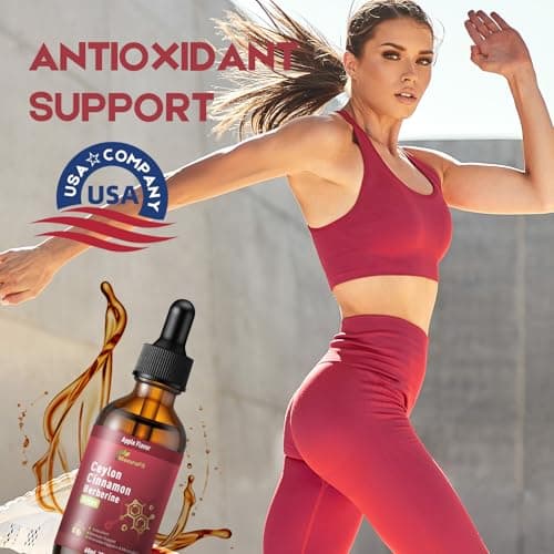 Ceylon Cinnamon Berberine Bitter Liquid Drops Supplement with Turmeric,Green Tea,Apple Cider Vinegar,Black Seed Oil for Immune System & Digestive System Supports 2 FL OZ - Thumbnail 3