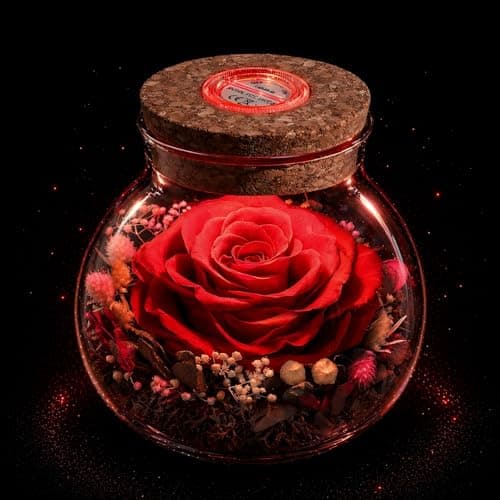 Mothers Day Flowers Gifts for Mom Birthday Gift for Women Preserved Rose Eternal Forever Flower in Glass Wishing Bottle with Colorful LED Light Flowers for Delivery Prime for Grandma Wife Friend - Image 1