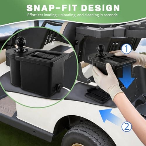 Golf Cart Ball Washer&Club Cleaner Kit, 2-in-1 Golf Ball Cleaner & Golf Club Cleaner, Detachable OEM Replacement for EZGO, Club Car, Yamaha Golf Cart Accessories | Fathers Day Gifts - Thumbnail 2