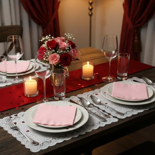 NatNarr 120 Pcs Cocktail Napkins Pink Mothers Day Paper Napkins Light Pink Dessert Beverage Napkin Cute Scalloped Party Napkin for Baby Bridal Shower, Birthday, 5 x 5 Inch - Thumbnail 5