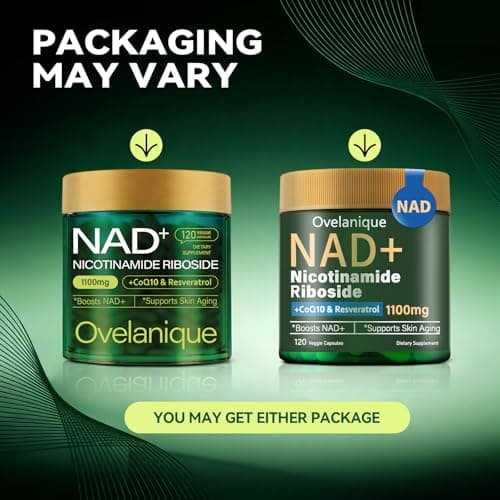 Ovelanique NAD Supplement with Nicotinamide Riboside & Resveratrol |NMNH Supplement Alternative| NAD+ Complex with Quercetin Phytosome & CoQ10 | Liposomal Delivery,120 Capsules(Packaging May Vary) - Thumbnail 6