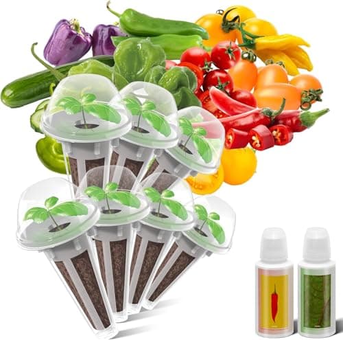 inbloom Salsa Seed Pod Kit for Aerogarden Hydroponics Growing System Kit, 7-Pods (350+ Seeds Included Cherry Tomato, Pepper & Cucumber), Grow Anything Hydroponic Supply for IDoo Ahopegarden