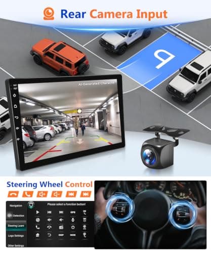 Wadpon 8Core 2G+32G Android Car Stereo for Toyota Camry 2006 to 2011 Wireless Apple CarPlay Android Auto, 9IN IPS Touch Screen for Camry Head Unit GPS Navi BT 5G WiFi FM RDS DSP HiFi SWC Camera CANBUS - Thumbnail 6
