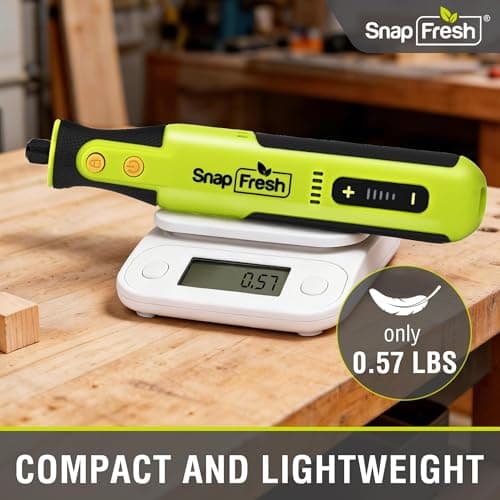 SnapFresh Cordless Rotary Tool Kit, 8V 5-Speed Variable Electric Multi-Tool, 28,000 RPM, Lightweight USB-C Rechargeable Mini Power Tool w/LED Light, 46 Accessories for DIY Engraving & Polishing - Thumbnail 5
