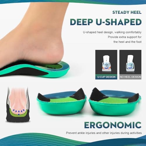 XINIFOOT Carbon Fiber Insole Performance Insoles Shock Absorbing Sport Shoe Insoles for Running, Basketball, Athletics Arch Support Inserts for Hiking Boots or Shoes - Thumbnail 4