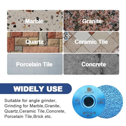 BRSCHNITT 2" Diamond Grinding Wheel #35/40 - for Grinding Shaping Polishing and Cleaning Tile Granite Marble Masonry Brick for 5/8"-11 Angle Grinder - Thumbnail 3