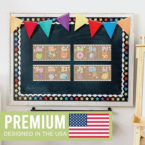 Hadley Designs Alphabet for Classroom Wall Decor - ABC Posters for Classroom Wall Chart Preschool & Kindergarten, ABC Letters & Number Line Elementary Must Haves, Kraft Daycare & Homeschool Essentials - Thumbnail 5