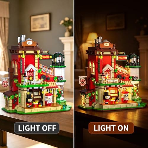 QiqoPoyee Gift Factory House Building Blocks Set, Rotating Display Building Toys, Creative Architecture and Collection Building Block Sets for Adults, Party Gift for Boys Girls 8-14+ (2775PCS) - Thumbnail 3