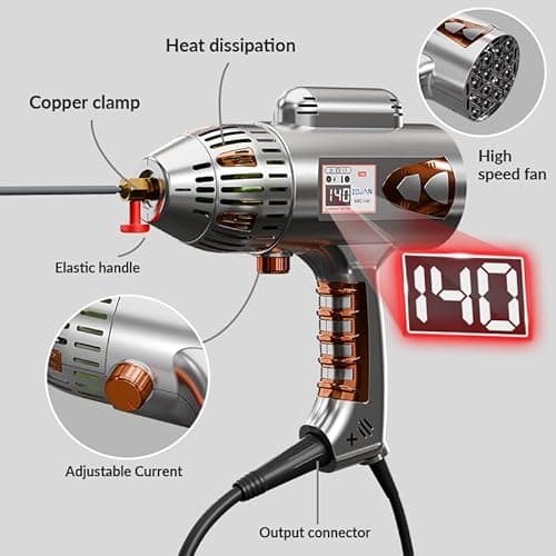 Handheld ARC Stick Welder 140A 110V,lightweight Portable inverter handheld welder Gun capable of DC Stick for Hobby DIY Projects Home Use. Arc force and Anti-Stick With Welding Tools - Thumbnail 6