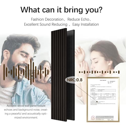 ARMURO Wood Panels for Wall, Wood Slat Wall Panel - 2 Pack, Black Wood Slats for Wall, Natural Smoked Wood Veneer Accent Wall Panels, Acoustic Slat Wood Wall Panels - 12.6" W x 94.5" L - Thumbnail 3