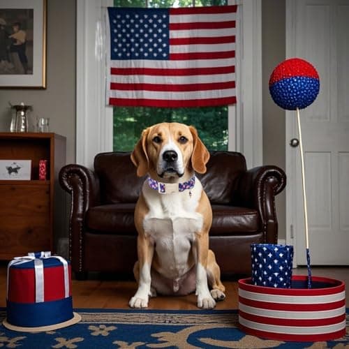 Lionet Paws 4th of July Dog Collar- Cute Blue Red Sundea Dog Collars with Plastic Buckle, Light Adjustable Dog Collars for Small Medium Dogs - Thumbnail 3