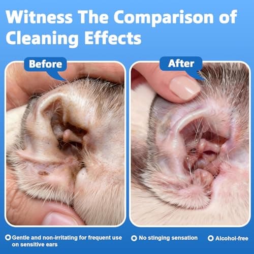 VUNCAREPLUS Cat & Dog Ear Cleaner Solution, Soft Nozzle Ear Treatment for Dogs & Cats, Gently Removes Ear Wax & Debris, Soothes Ear Itching & Inflammation, Deodorizing Pet Ear Wash with Thyme 4 fl oz - Thumbnail 3